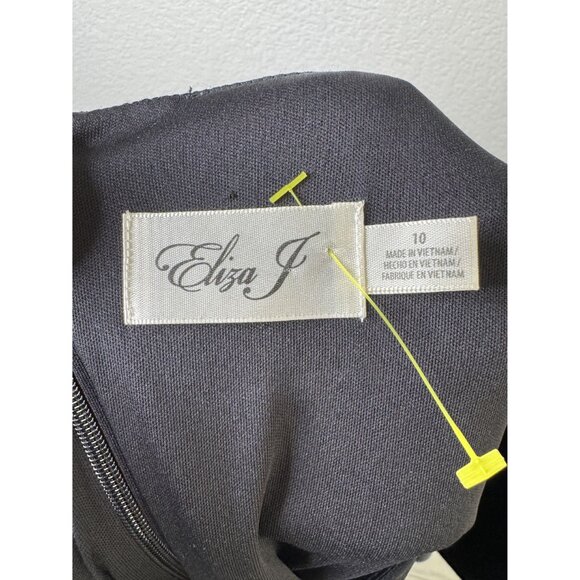 Eliza J‎ Black Short Sleeve Tiered Hem Dress Size 10 - Picture 3 of 5